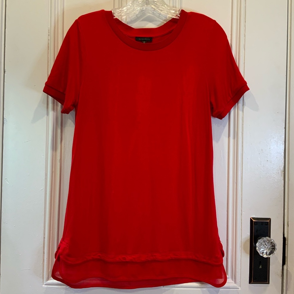 Dynamite Red Layered Top